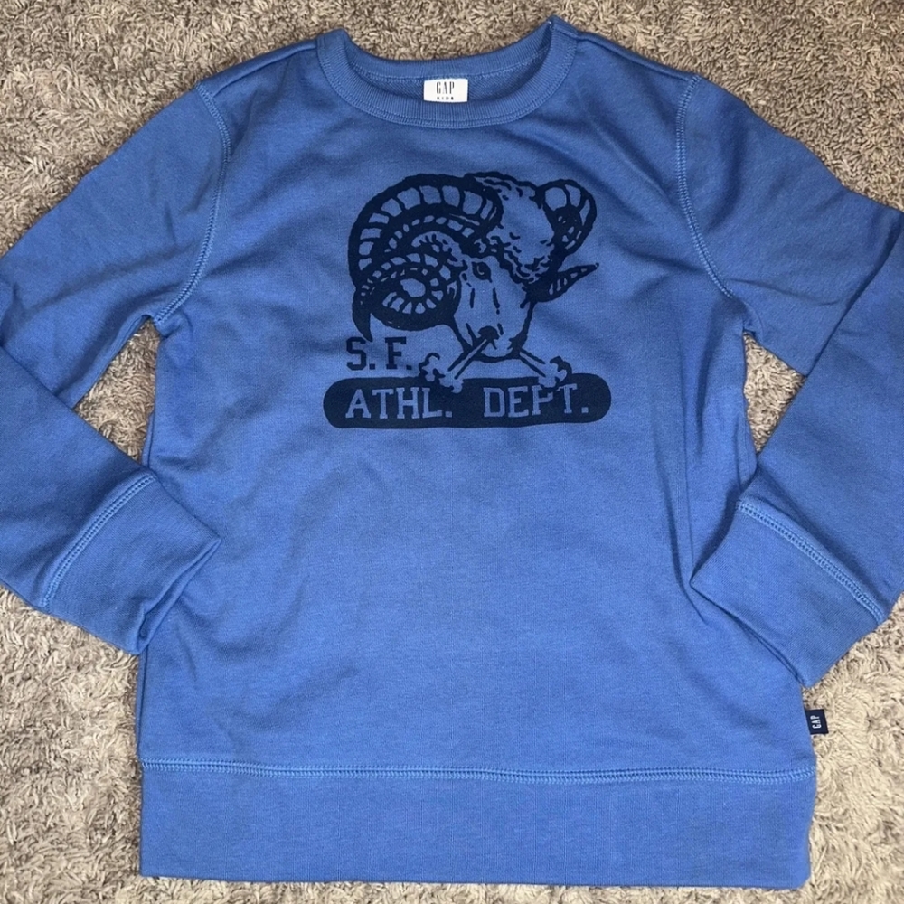 New Boy's GAP Kids Blue Sweatshirt Size Youth